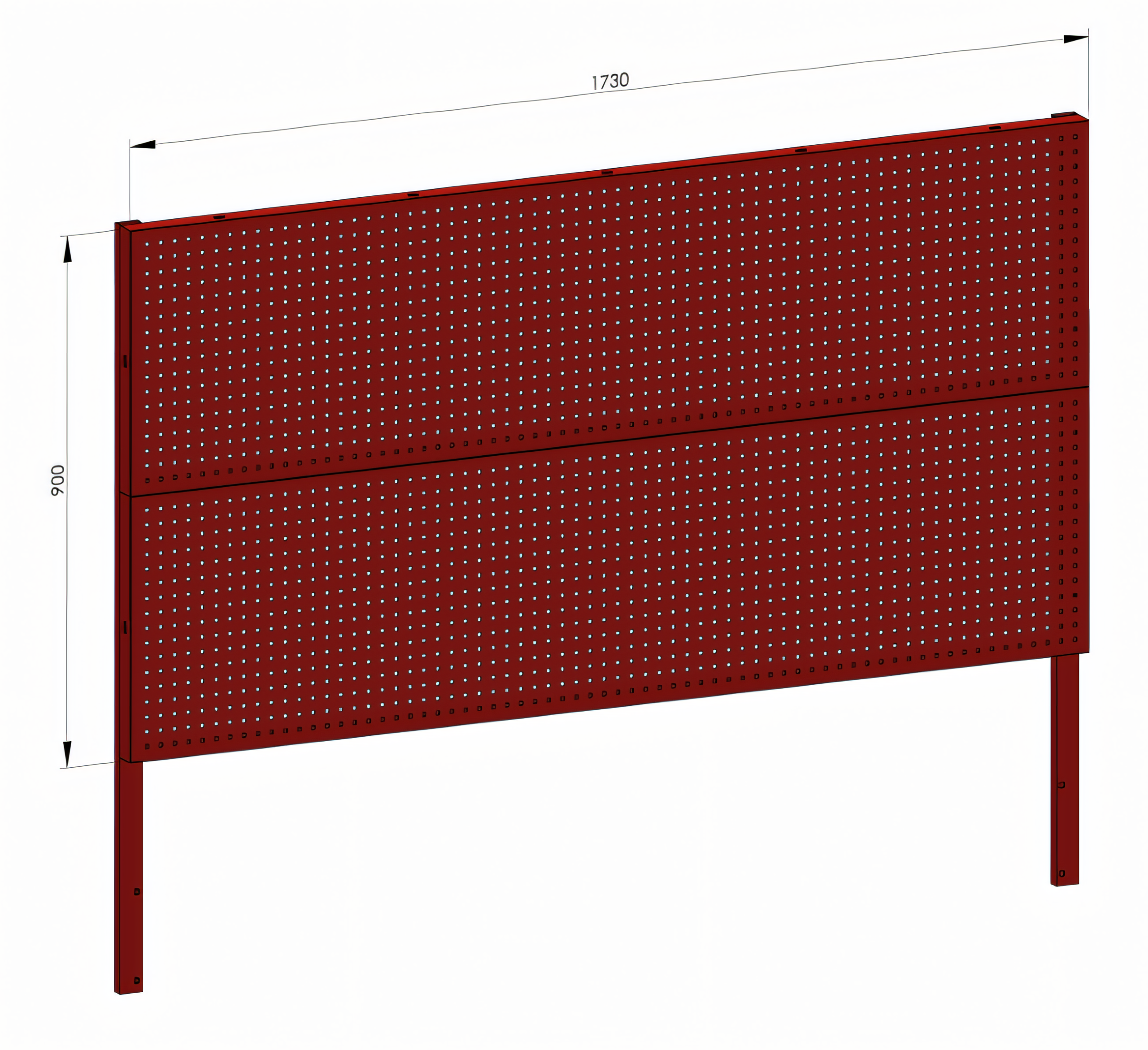 Lochwand 173 x 90cm – Rot