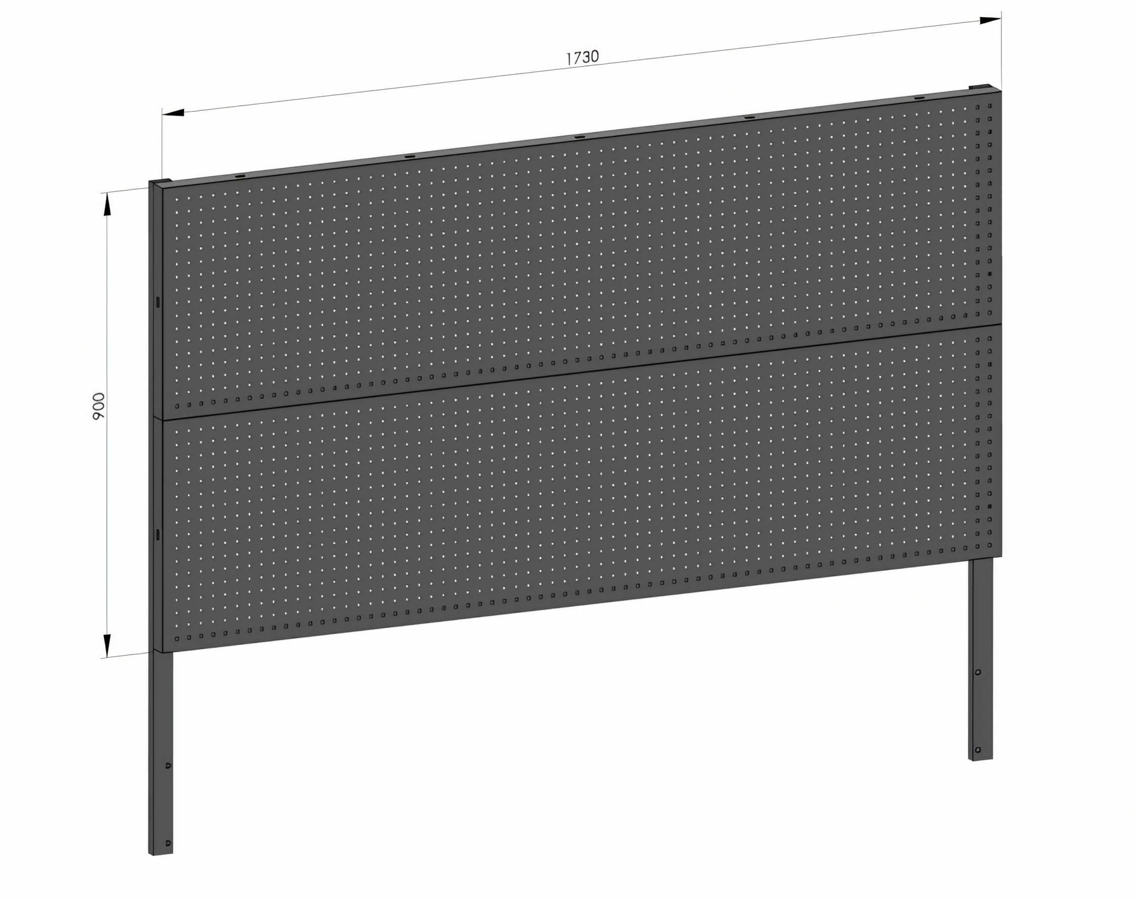 Lochwand 173 x 90cm – Anthrazit